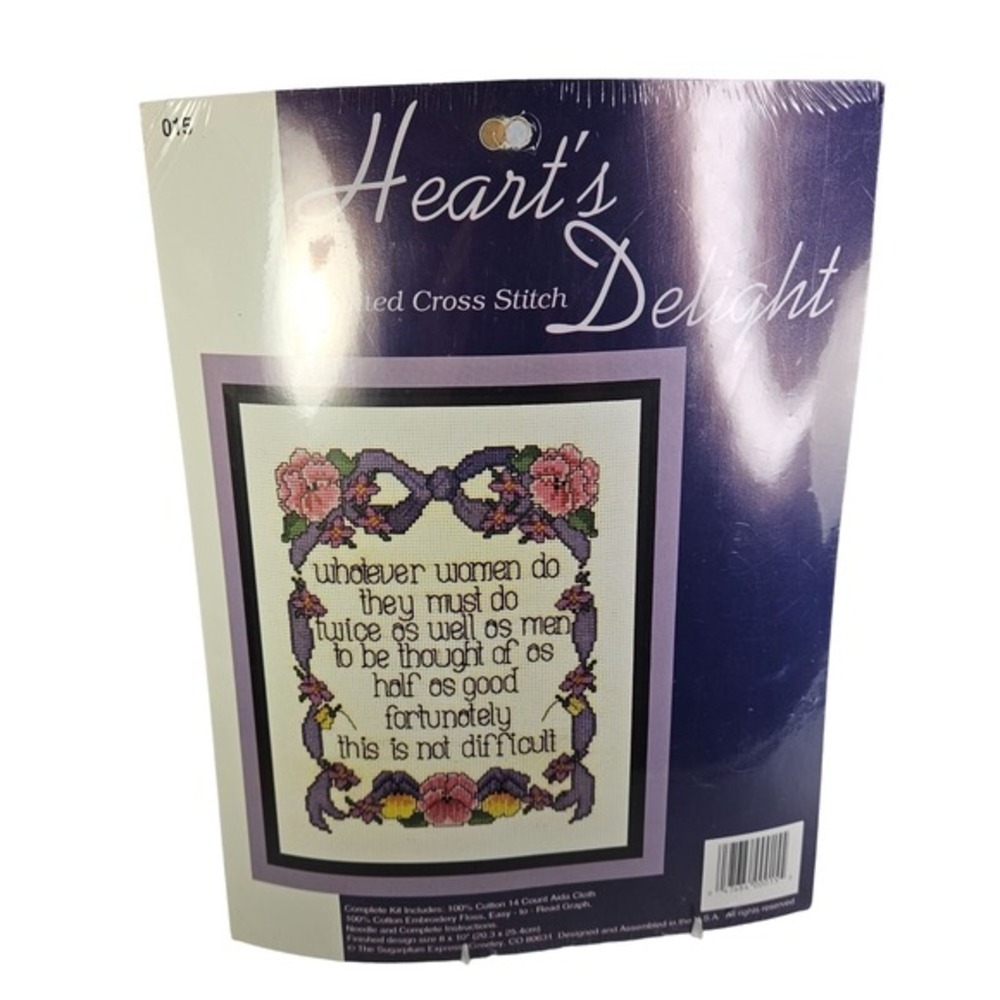 Hearts Delight Whatever Women Do Counted Cross Stitch Kit Beads Fun Saying New